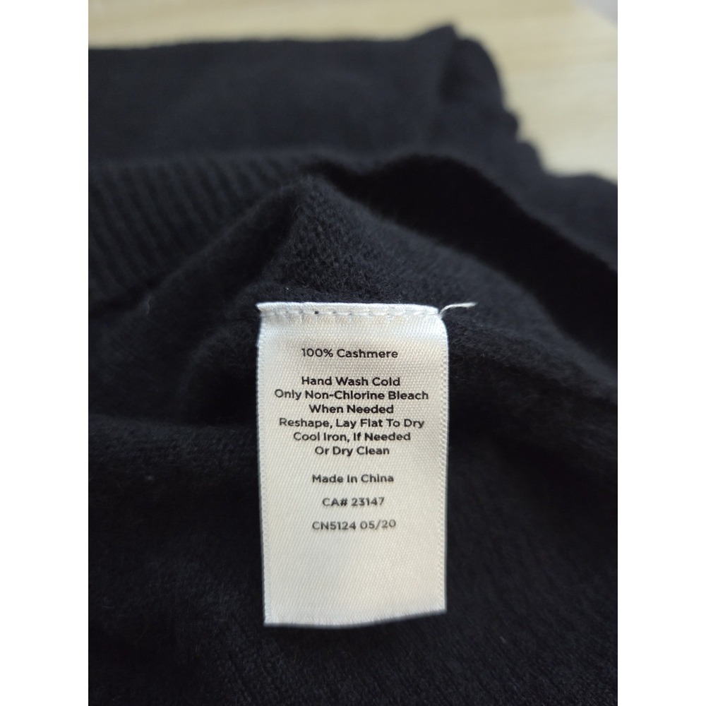Talbots Womens‎ Pure Cashmere Crewneck Pullover Sweater Size S Black 3/4 Sleeve - Picture 7 of 8